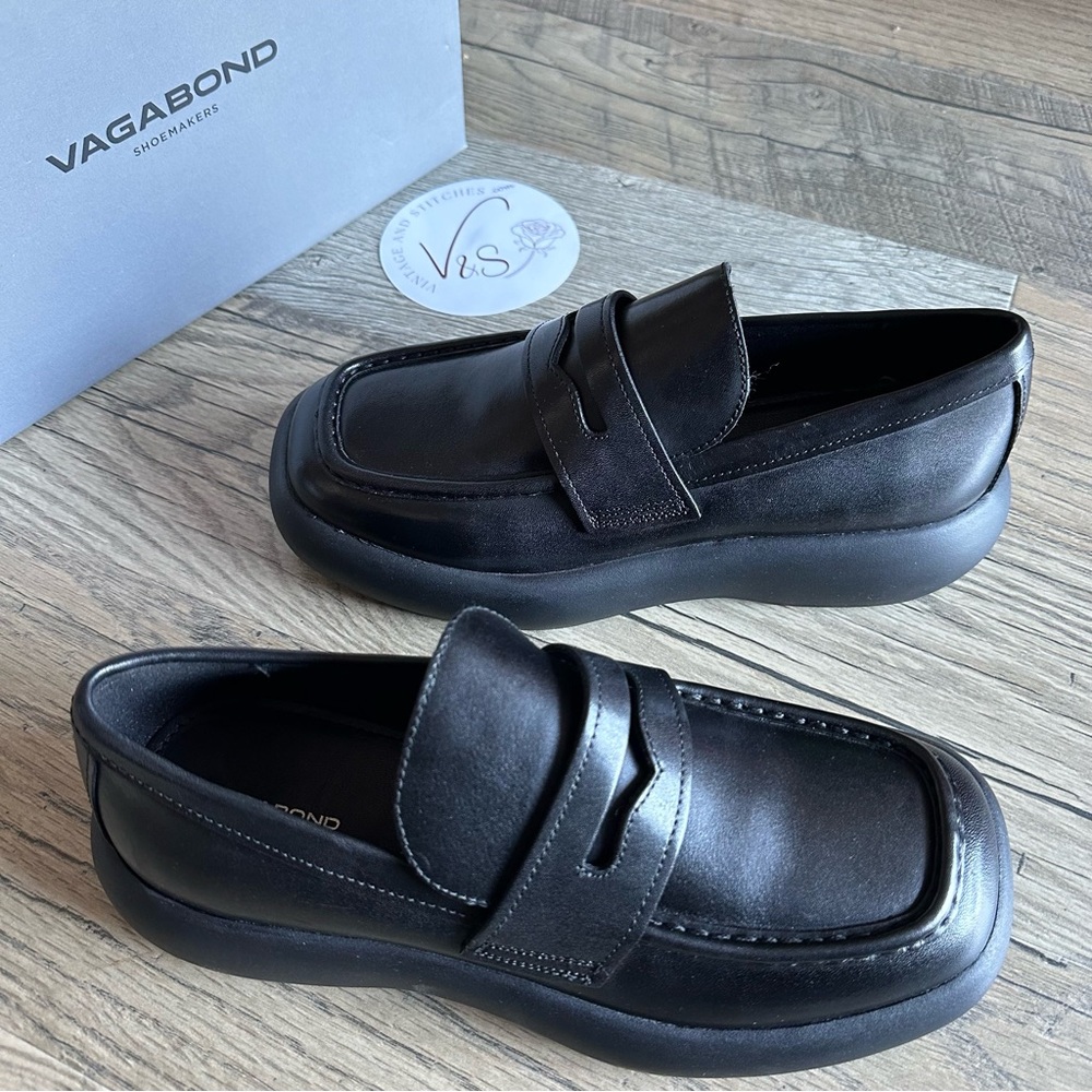 Vagabond Janick Black Dress Classic Penny Loafer
 Black 39 - Picture 2 of 8